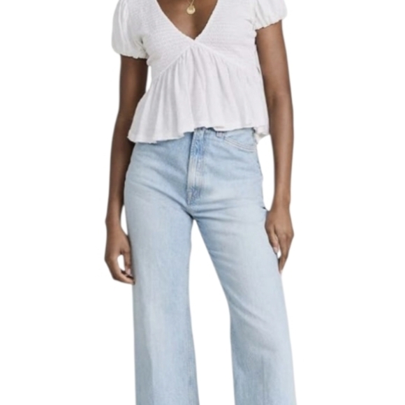 Free People Women's Charlotte Top, Ivory, White,Size Small - Picture 5 of 8